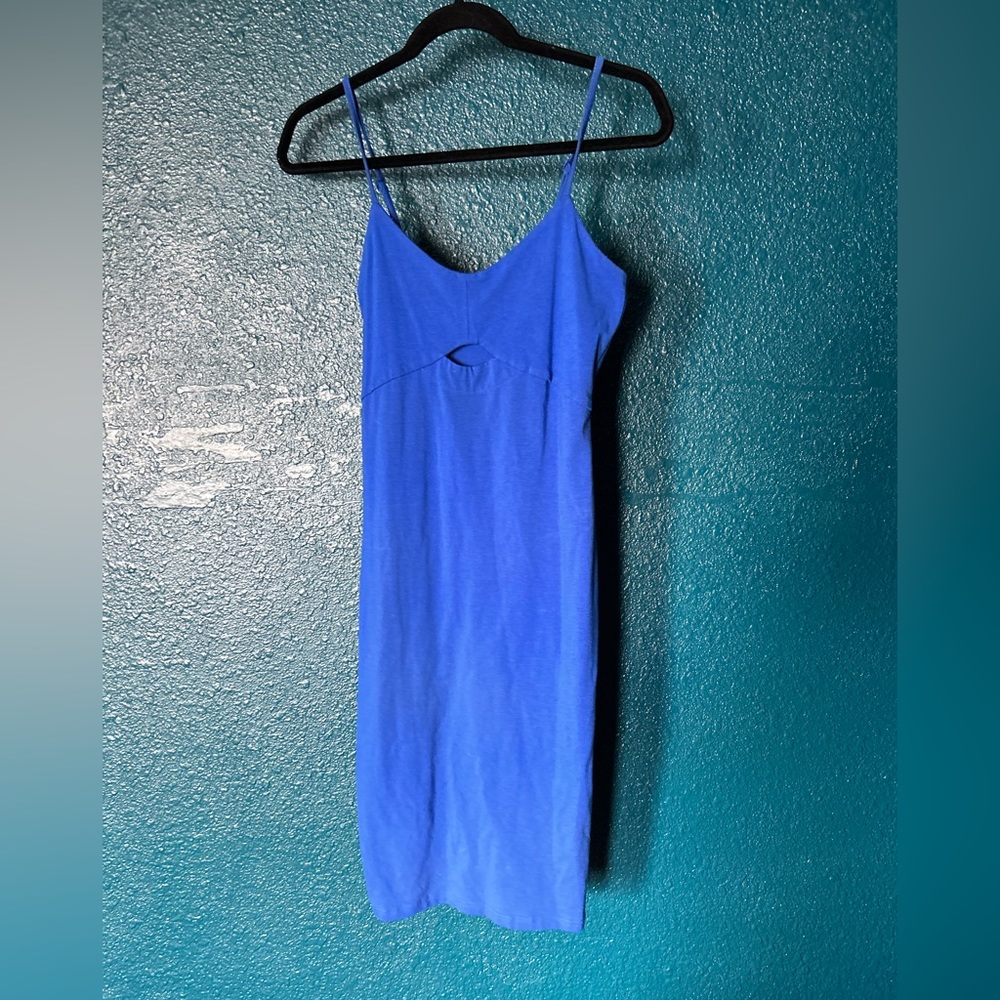 Valley girl bright blue stretchy dress